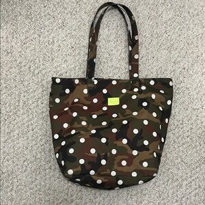 Herschel Supply Company Camouflage and White Polka Dot Tote